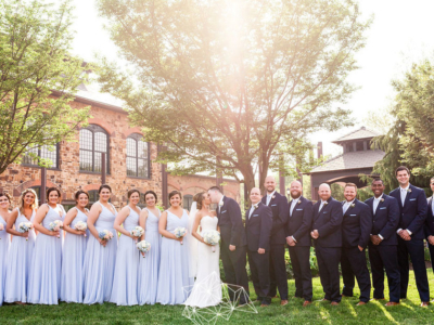 Bridal party on the grounds of the Phoenixville Foundry