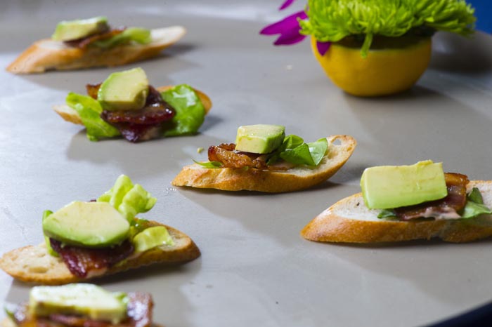 Avocado BLT Crostini