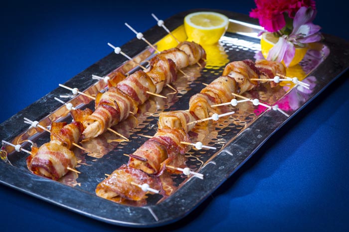 Maple Dijon Chicken and Cherry Bacon Skewer