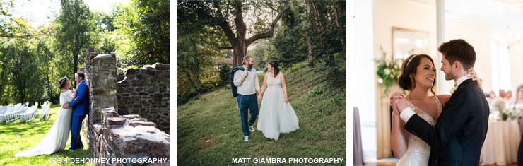 Brides and grooms at Historic Yellow Springs for their weddings